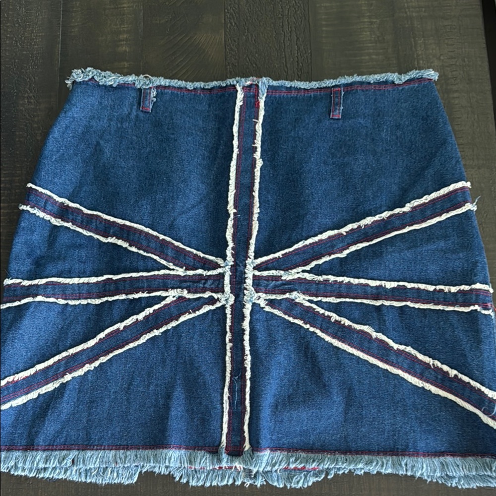 Blue and White Mini Pencil Skirt Casual